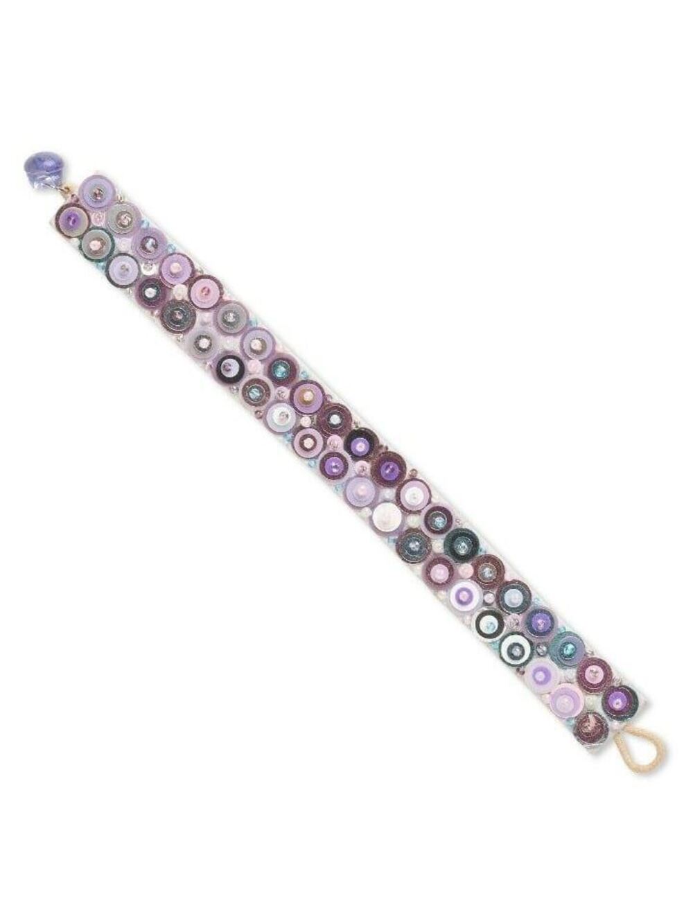 Muted Colors Czech Glass Beads Sequins Bracelet